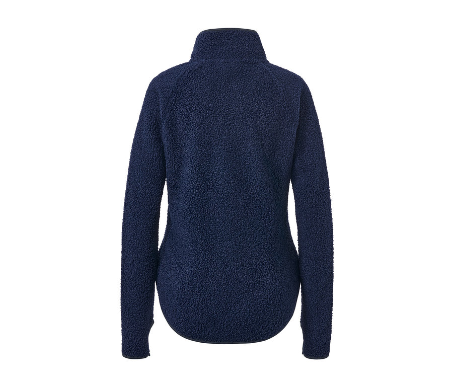 Blaue Teddy-Jacke.