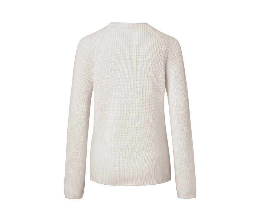 Detailansicht Strickpullover, creme.