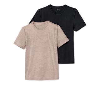 1x beige meliert, 1x schwarz
