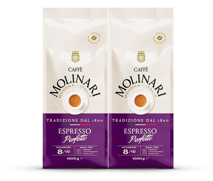 Caffè Molinari Espresso Perfetto - 2 x 1 kg Ganze Bohne