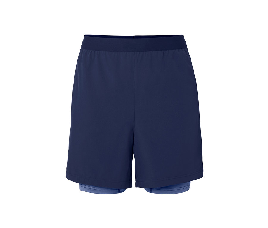 Marineblaue 2-in-1-Funktionsshorts.
