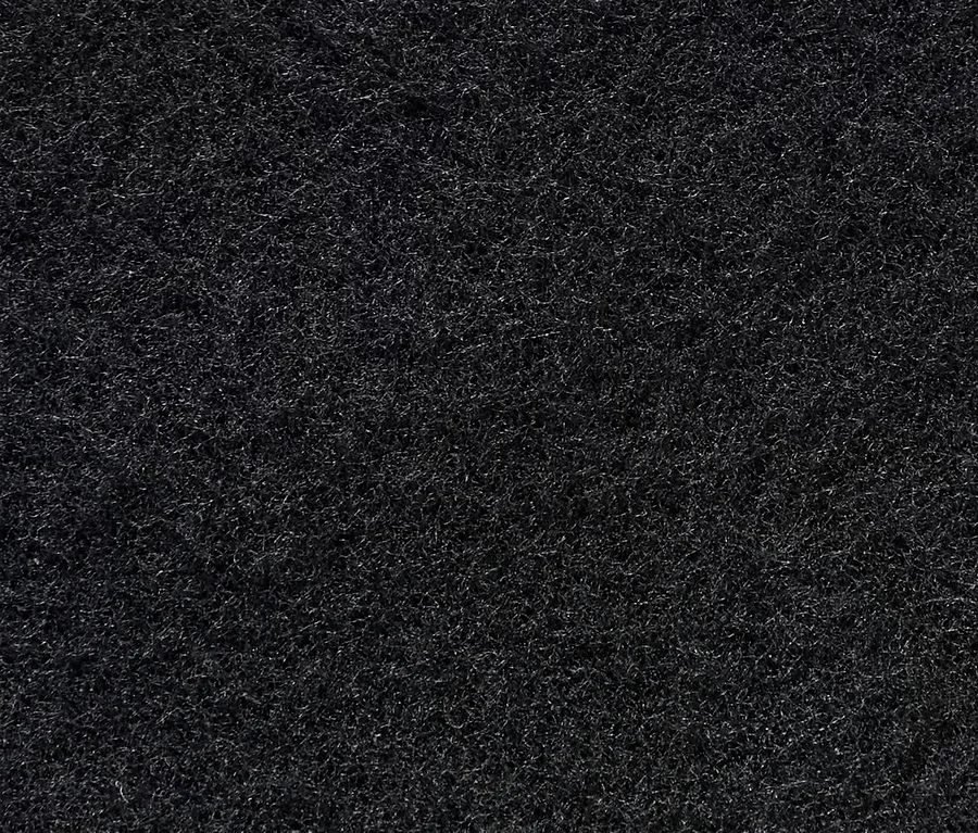 Nahaufnahme der Textur von dunkelgrauem Filz.
