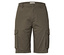 Olivefarbene Cargo-Shorts mit Taschen.