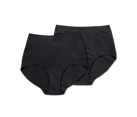 Zwei schwarze Highwaist-Pantys «light-shaping».