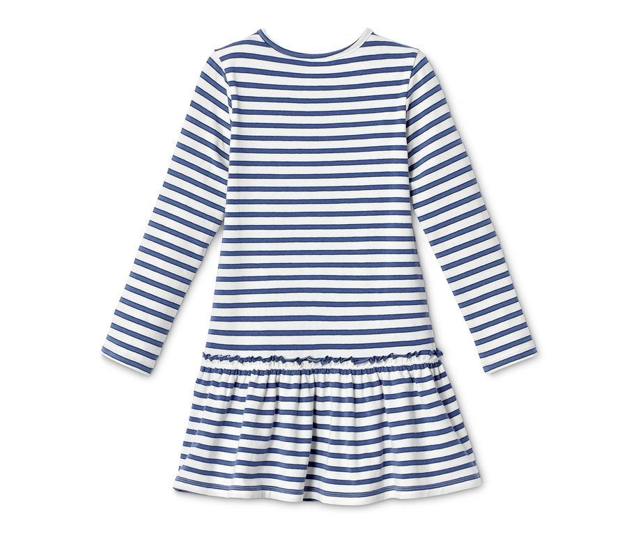 Gestreiftes Jerseykleid aus Bio-Baumwolle.