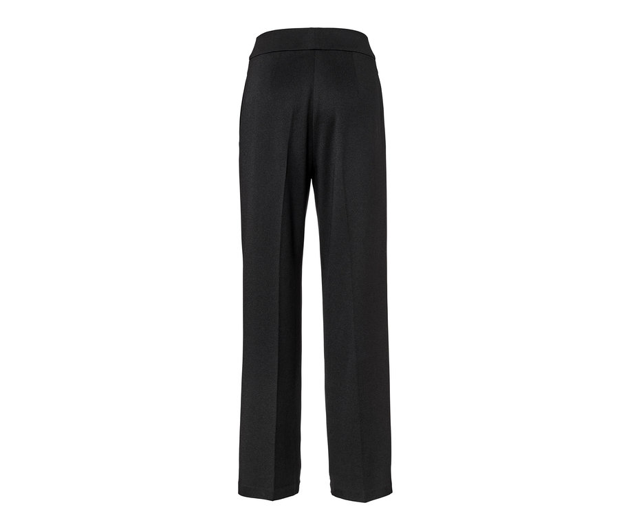 Detailansicht der Rückseite einer schwarzen Komfort-Jerseyhose.