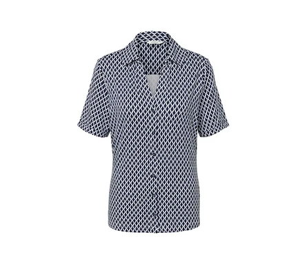 Bedrucktes Blusenshirt mit Knopfleiste.