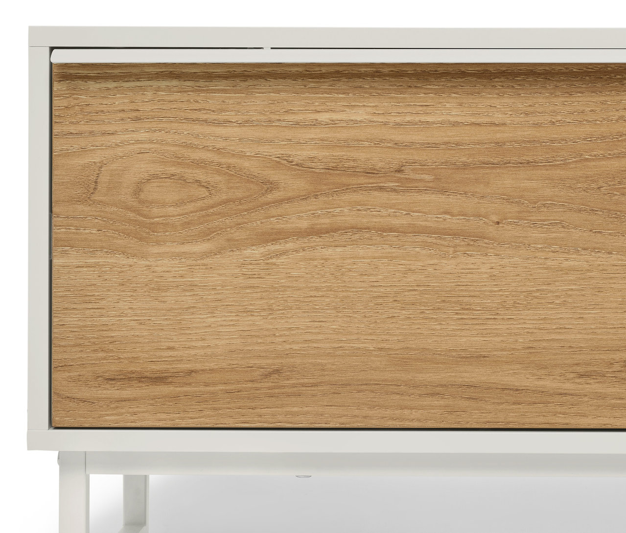 Detailansicht der Sitzbank »LEEG« mit 2 Schubladen.