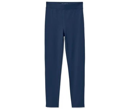 Marineblaue Leggings auf weißem Hintergrund.
