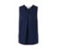 Ärmellose Leinenbluse, navy - Navy