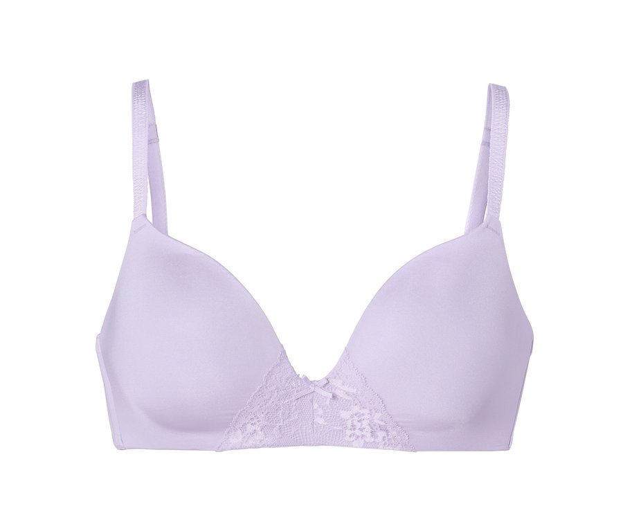 Fliederfarbener Softschalen-BH.