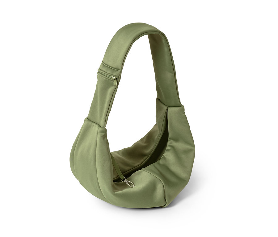 Grüne Tier-Tragetasche.