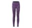 Lila Sporttight mit schwarzem Tiermuster.