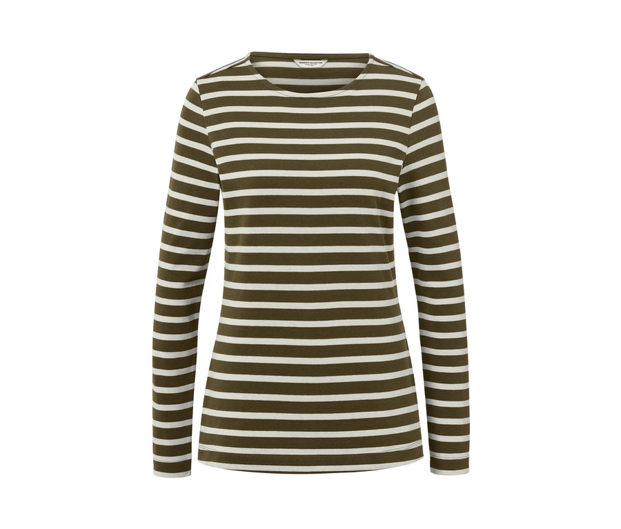 Gestreiftes Langarmshirt.