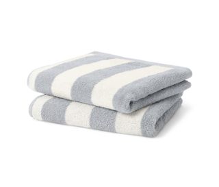 2x grau-weiss gestreift