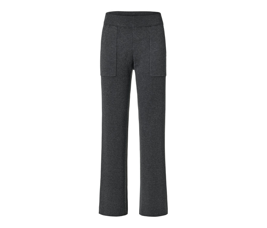 Graue Strickhose mit Taschen.