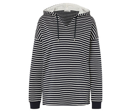 Hoodie, dunkelblau gestreift