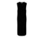 Schwarzes, geripptes Strickkleid.