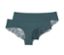 Zwei petrolfarbene Magic-Cut-Brazil-Slips mit Spitze.