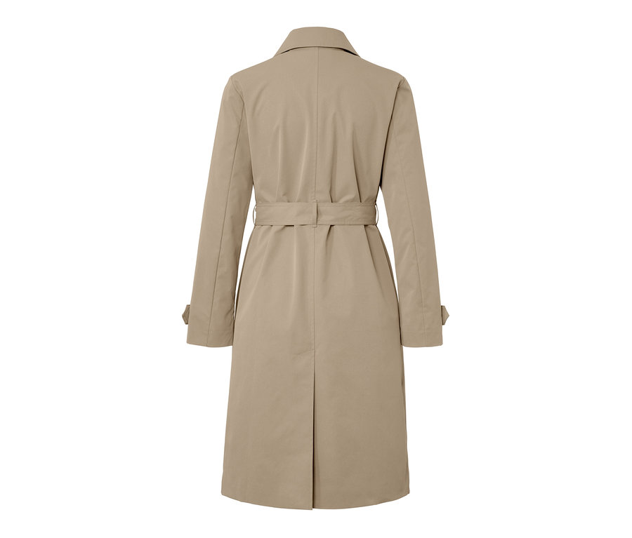 Beiger Trenchcoat von hinten.