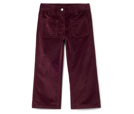 Weinrote Kinder Cordhose mit Taschen.