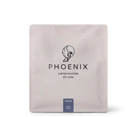 Weiße Packung Phoenix - Blue Omni-Roast - 350 g Ganze Bohne.