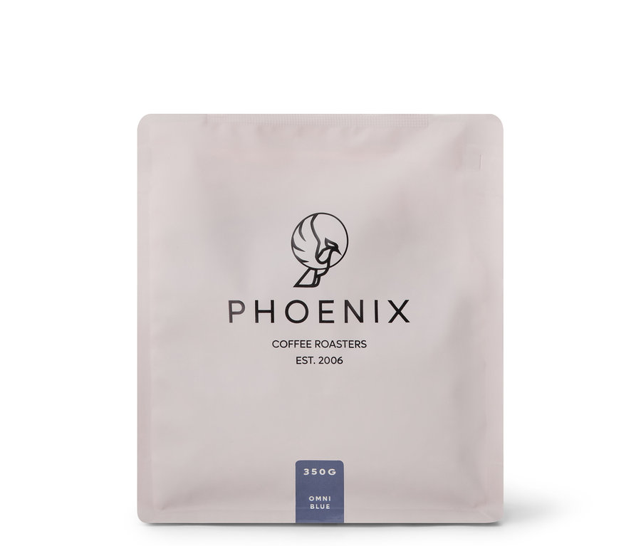 Weiße Packung Phoenix - Blue Omni-Roast - 350 g Ganze Bohne.