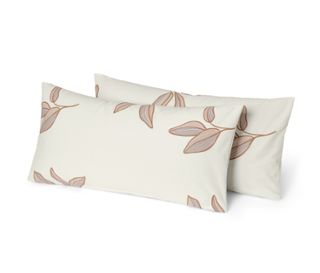 Beige mit braunem Blätterprint