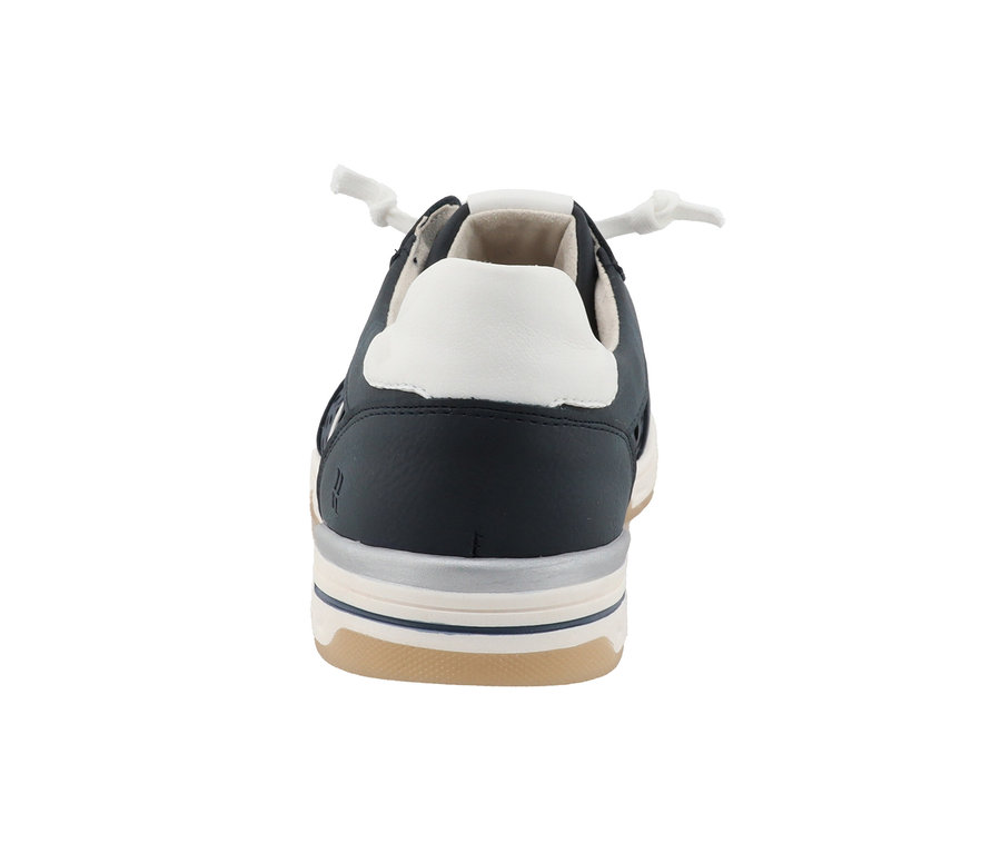 Detailansicht der Rückseite des Romika Sneakers, PU navy.