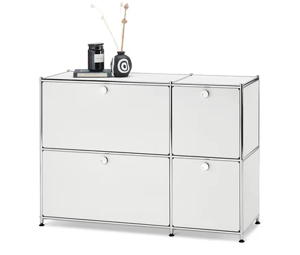 Weißes Sideboard »CN3« mit 4 Klappen.