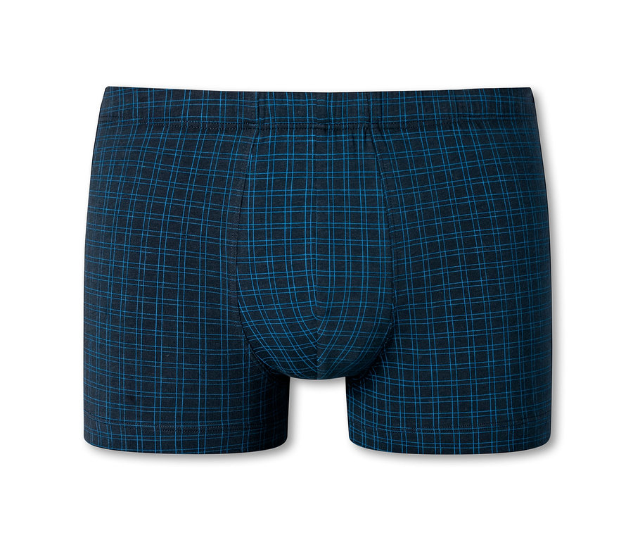 Eine karierte SCHIESSER Shorts.