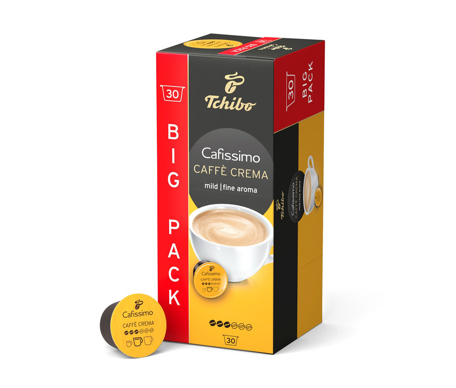 Packung Cafissimo Caffè Crema mild mit 30 Kapseln.