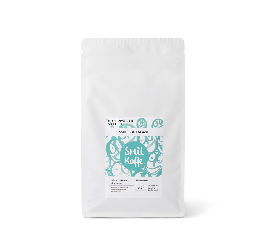 Weiße Packung Hoppenworth & Ploch - Smil - Light Roast Omni-Roast - 250 g.