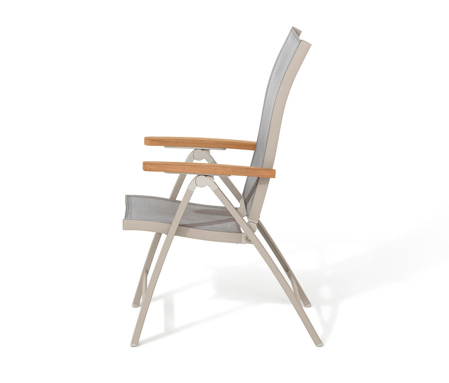 Seitenansicht eines »Liska« Hochlehners mit verstellbarer Rückenlehne.