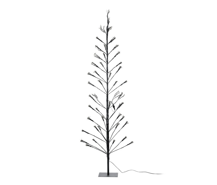 Ein großer faltbarer LED-Baum vor einem weißen Hintergrund.