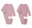 Zwei rosa Kinder-Pyjamas, einmal gestreift, einmal gepunktet.