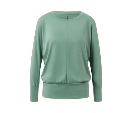 Salbeigrünes Sport-und-Yogashirt.