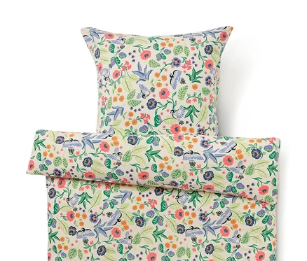 Jersey-Bettwäsche, Normalgröße mit Blumenmuster.