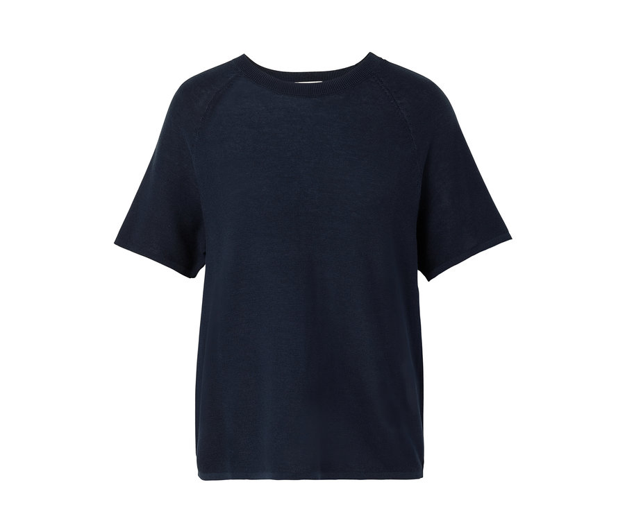 Navy Feinstrick-Shirt.