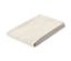 Gefaltete Jacquard-Tischdecke in Creme mit Blattmuster.