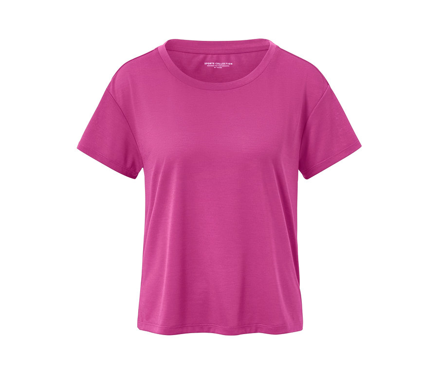 Pinkes 2-in-1-Kurzarm-Sportshirt.