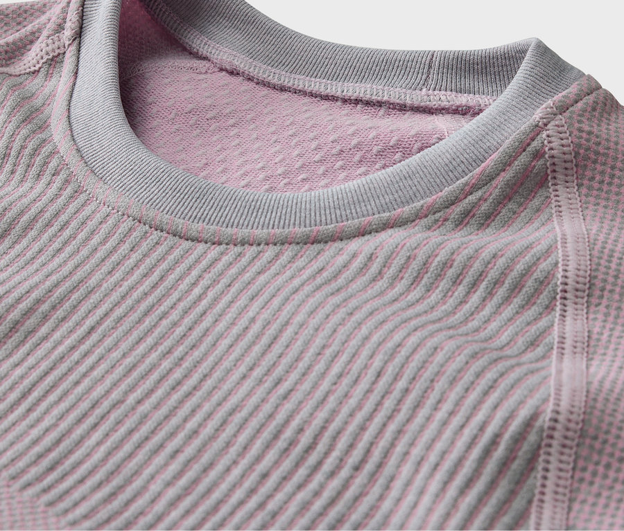 Detailansicht der grauen Kinder-Seamless-Funktionsunterwäsche.