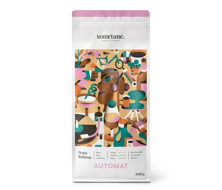 Eine Packung sometime - FESTA ITALIANA Caffè Crema - 1 kg ganze Bohne.