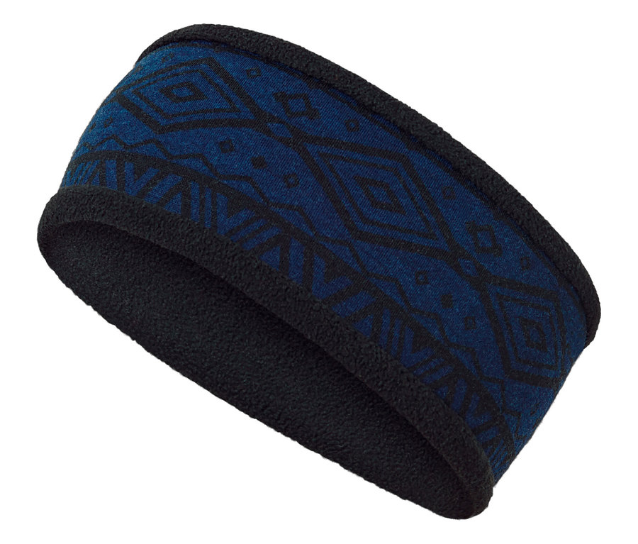 Blaues Thermo-Fleecestirnband.