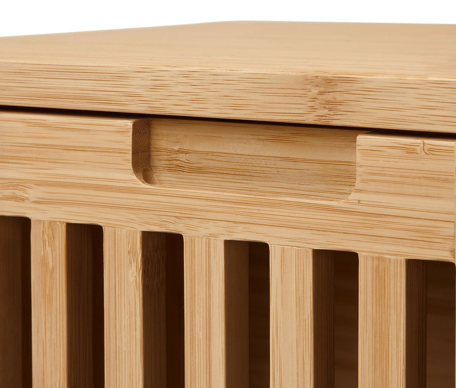 Detailansicht eines Sideboards aus Bambus.