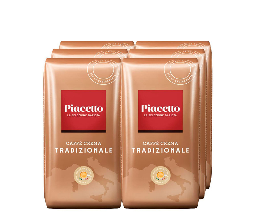 Sechs Packungen Tradizionale Caffè Crema - 6x 1 kg Ganze Bohne.