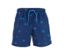 Dunkelblau mit hellblauem Palmen-Alloverprint