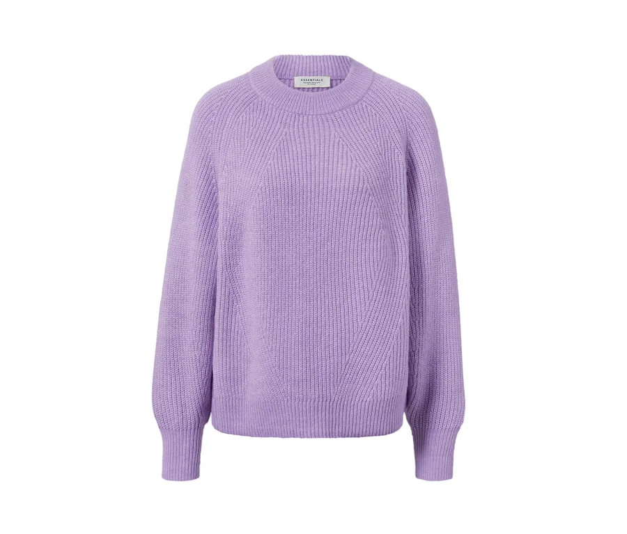 Lila Strickpullover.