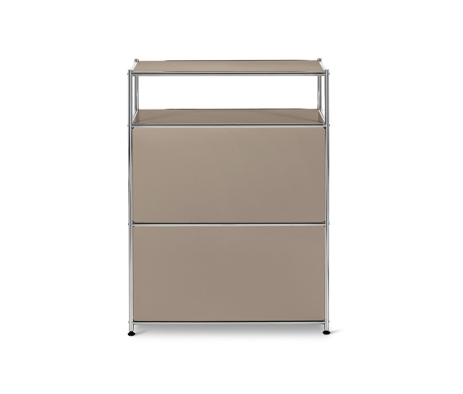 Kommode Metall »CN3« mit 2 Schubladen, taupe.
