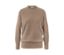 Beige melierter Feinstrickpullover.